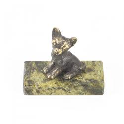 Статуэтка из бронзы и змеевика &quot;Собачка малая №10&quot; — 