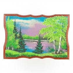 Панно прямоугольное &quot;Лето&quot; 27х18 см каменная крошка — 