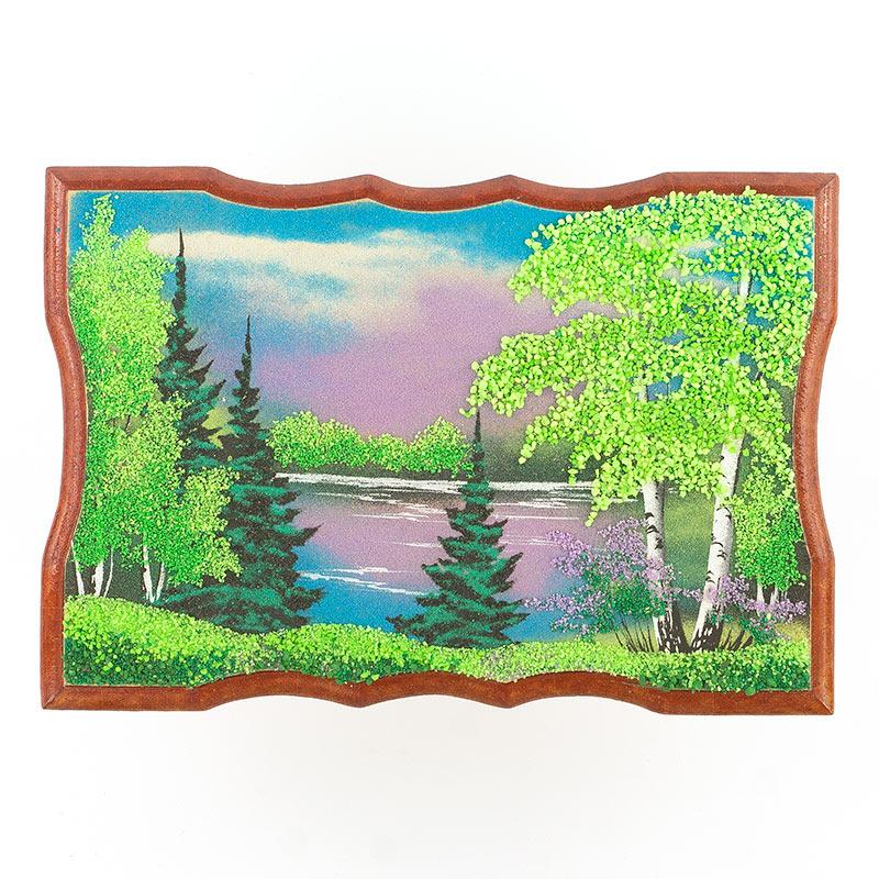 Панно прямоугольное "Лето" 27х18 см каменная крошка фото 1 — 