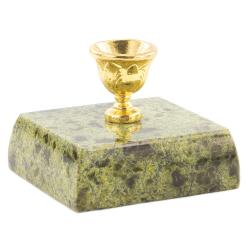 Подсвечник церковный из змеевика — 