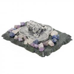 Сувенир из мрамолита &quot;Жаба на монетах&quot; малая — 