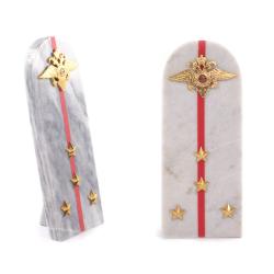 Сувенир &quot;Погон Капитан МВД&quot; камень мрамор — 