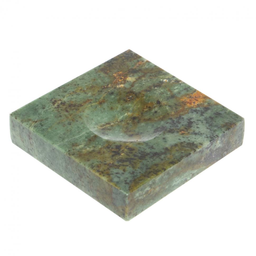 Подставка под шар из офиокальцита 7х7х1,5 см фото 1 — 