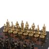 Шахматы бронзовые "Европейские" доска 32х32 см лемезит фото 4 — 