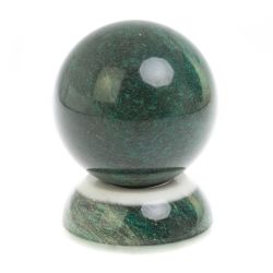 Шар &quot;Антистресс&quot; из змеевика и белого мрамора 9,5 см — 