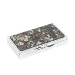 Таблетница на 7 отделений камень эвдиалит серебристая — 