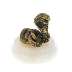 Сувенир &quot;Кобра&quot; на подставке из кварца 6,5х6,5х6 см — 