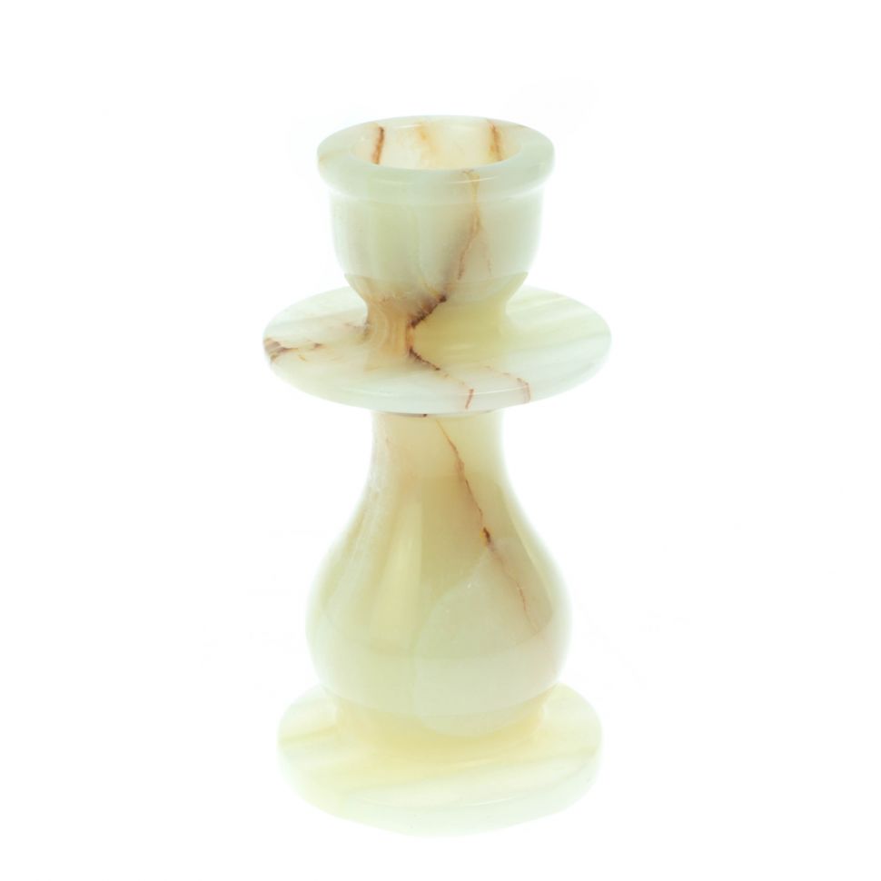 Подсвечник из оникса 7х7х14 см (3х6 см фото 1 — 