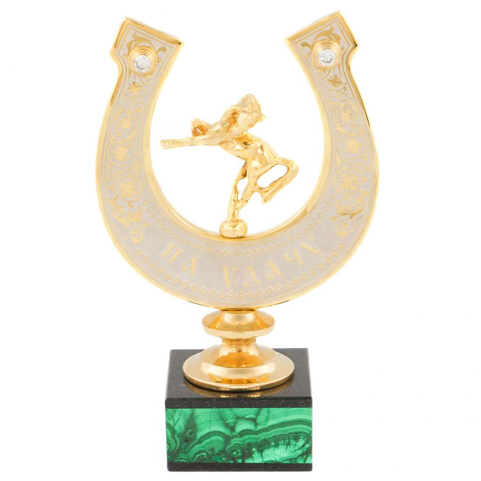 Подкова "На удачу" малахит фото 1 — 